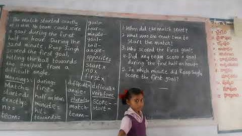 Major Dhyan Chand Part4 Class4 Unit 2 Meanings,plurals,opposites, verb forms,c.questions by Revathi