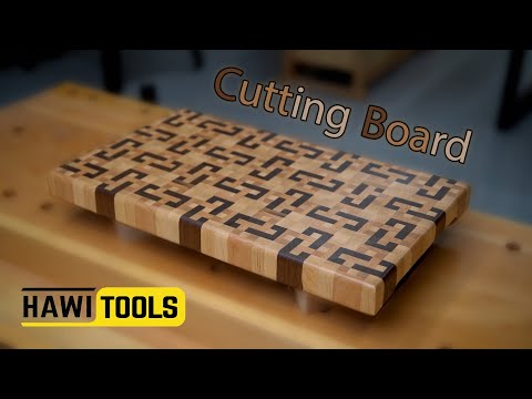 How to make end grain cutting board | طريقة تصنيع لوح تقطيع خشب طبيعي