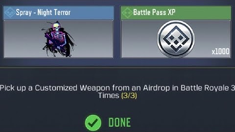 Call Of Duty Mobile Pick up a Customized Weapon from an Airdrop in Battle Royele 3 Times Complete
