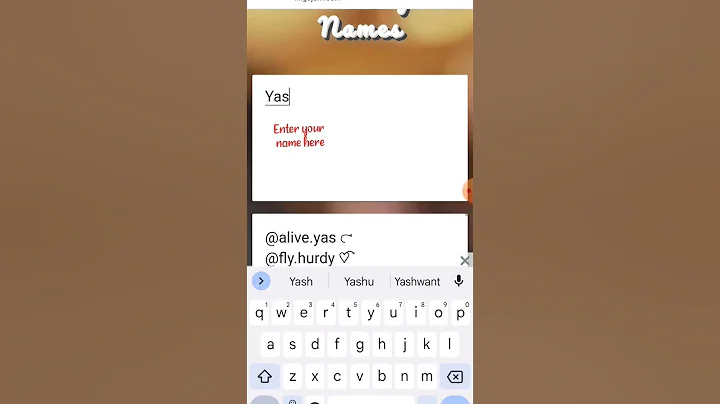 app name 'cute name generator'. cute names for Instagram.🇮🇳🇰🇷💞💜