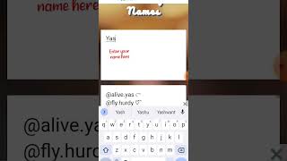 app name 'cute name generator'. cute names for Instagram.🇮🇳🇰🇷💞💜 screenshot 4