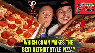 Who Makes The Best Detroit Style Pizza? | Jet's Pizza VS Little Caesar's