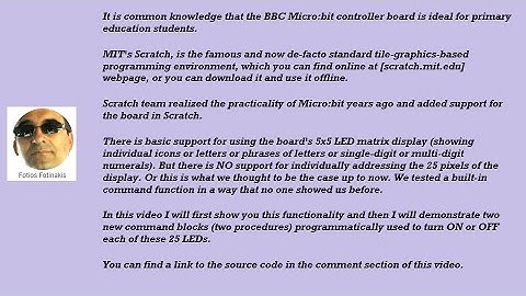 Scratch+BBC Micro bit - Addressing Individual LEDs on a Microbit