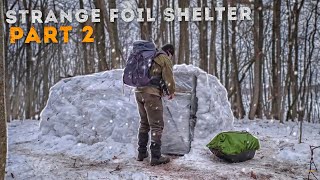 Controversial shelter in the woods, Bushcraft solo overnight, build bushcraft shelter