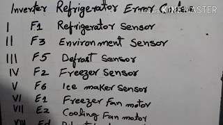 How can check inverter refrigerator error codes