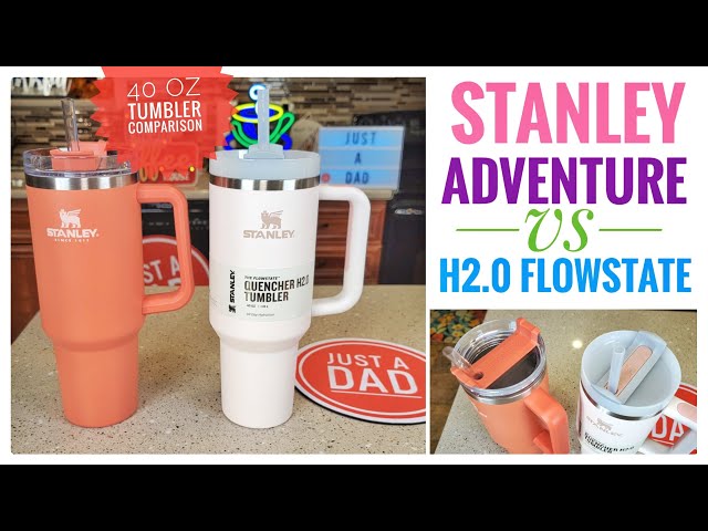 Stanley 40 oz Tumbler With Straw & Handle New H2.0 Flowstate vs