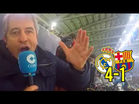 ¡BAÑO AL BARCELONA! Así narró Manolo Lama el Real Madrid 4-1 Barcelona en Tiempo de Juego COPE