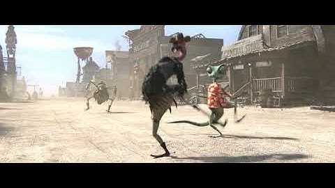 Rango try to copy style of walking full scene HD (movie scene#)