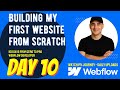 Building My First Full Website from Scratch – Day 10 of My Webflow Journey
