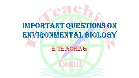 Environmental biology Chapter Multiple Choice Questions MCQs and Answers for Govt competitive exams