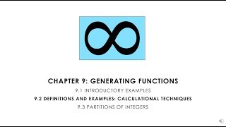 Combinatorics 9.2.2 Generating Functions - Finite Geometric Series
