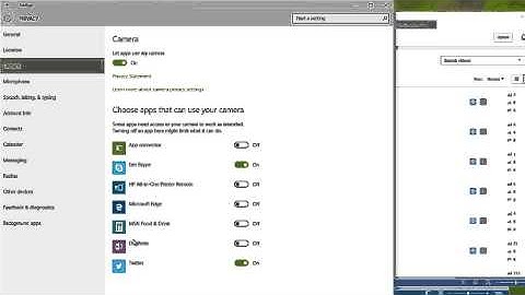 Windows 10 - Camera Privacy Settings