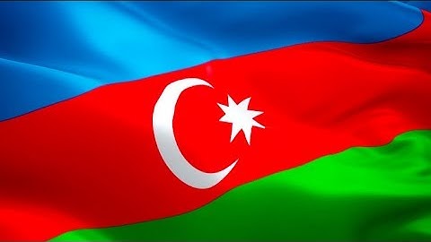 Azerbaijan flag waving in wind video footage Full HD. Realistic Europe Flag. Azerbaijan flag