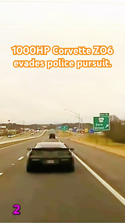 1000HP Corvette ZO6 evades police pursuit. #corvette #police