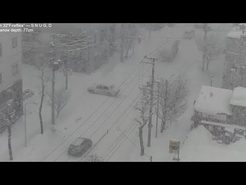 Heavy snow in Sapporo, reaching a snow depth of 80 cm | February 21, 2025