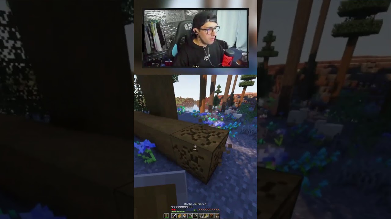 Me quede a MEDIO CORAZON en mi MUNDO HARDCORE 😨 | #shorts #minecraft