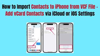 How to Import Contacts to iPhone from VCF File - Add vCard Contacts via iCloud or iOS Settings screenshot 1