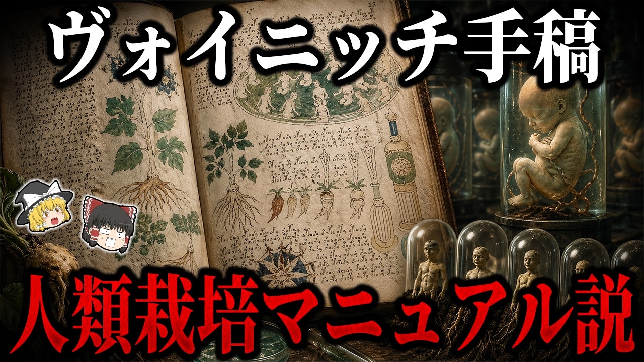 【ゆっくり解説】ヴォイニッチ手稿を「人類栽培マニュアル」として読むと全てがつながる