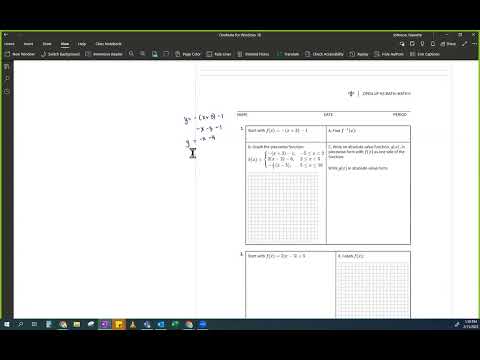 Write and Graph Piecewise, Absolute Value and Inverse Functions