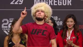 Conor McGregor vs Khabib Nurmagomedov weigh in  Conor kicks out, Drake rocks Iri