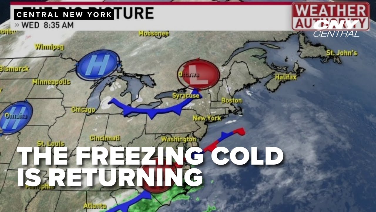 Lingering flurries ahead of a frigid weekend across CNY - YouTube