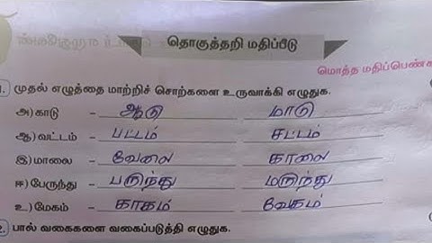 EE 4th tamil term 1 summative assessment workbook answers | summative assessment answers