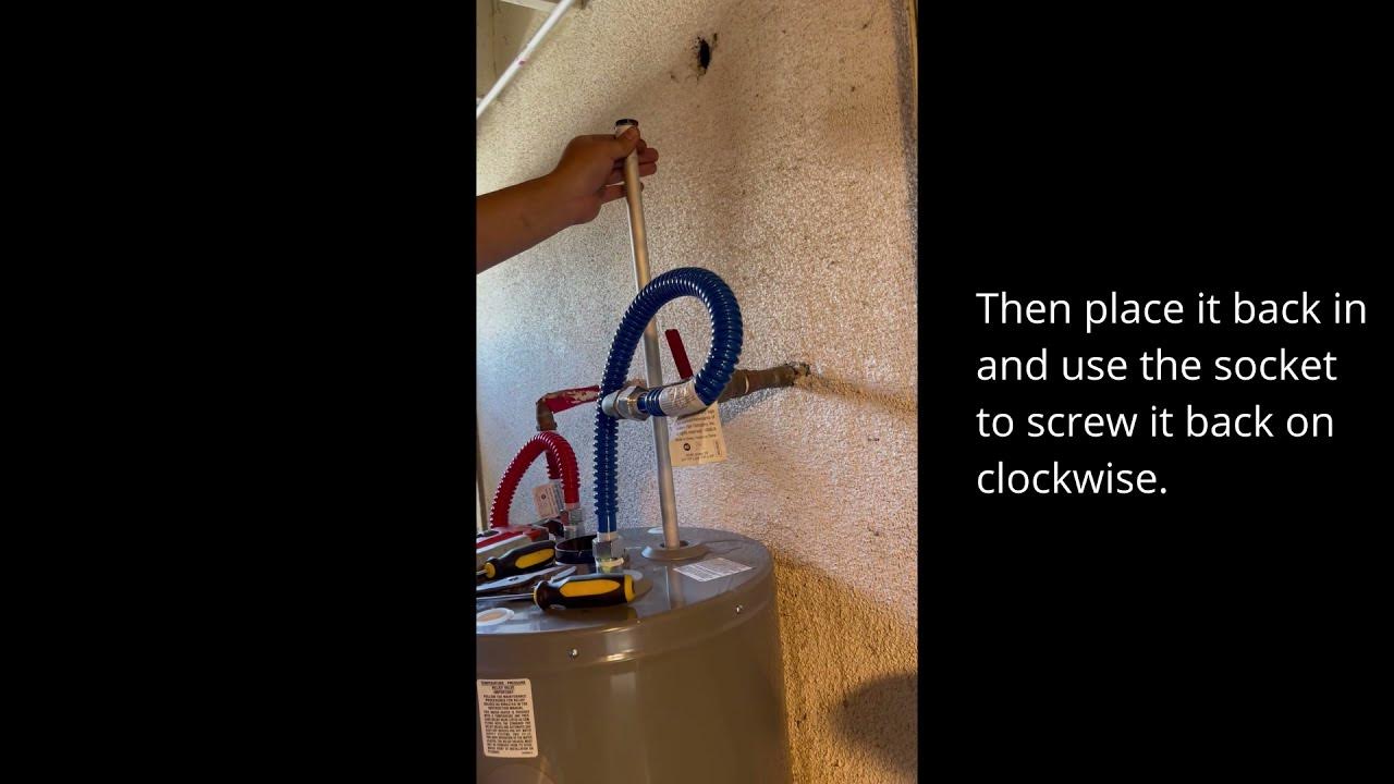 Rheem Water Heater Leaking from Anode Hole YouTube