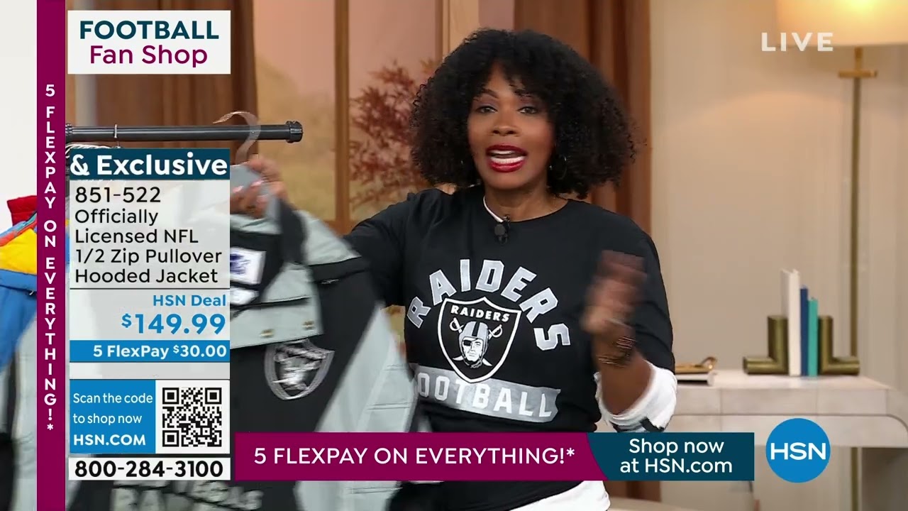 Officially Licensed NFL 1/2 Zip Pullover Hooded Jacket - YouTube