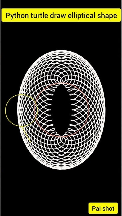 Draw elliptical shape with python turtle #shorts - YouTube
