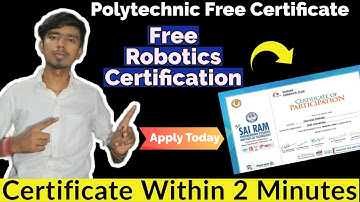 Polytechnic Free Certificate | Free Robotics Certification | Free Certificate