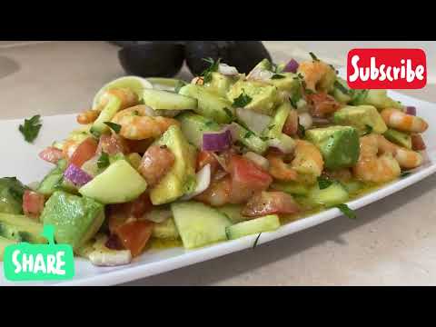 shrimp-avocado-salad-recipe!-salade-d'avocat-aux-crevettes!