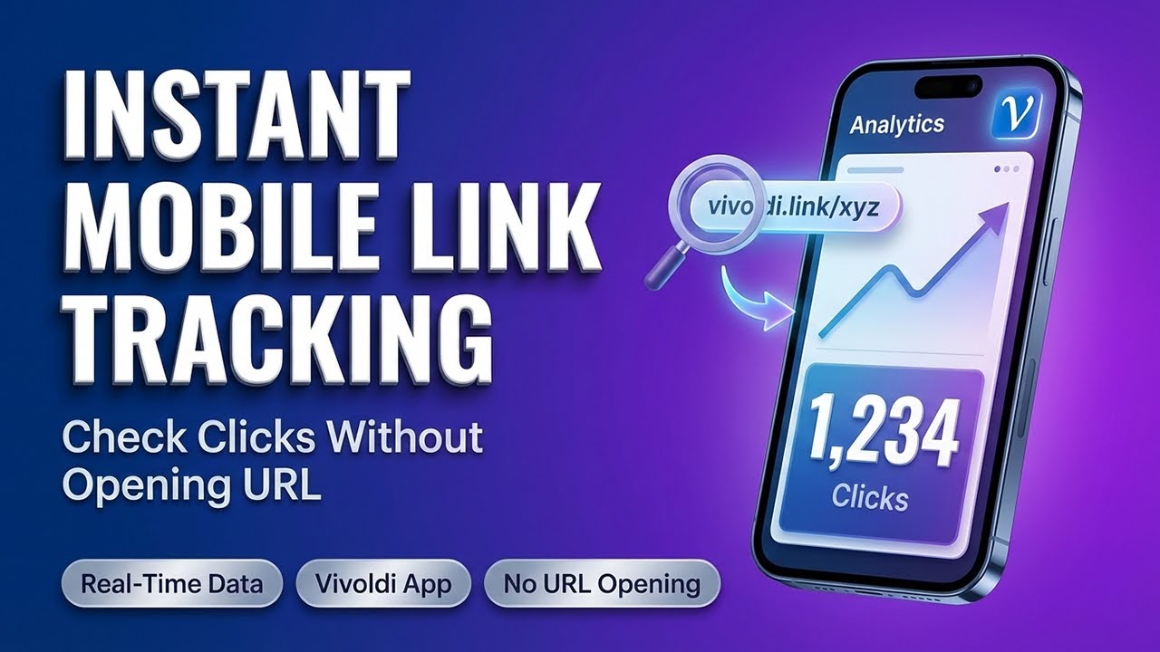 Track Link Clicks Instantly on Mobile with Vivoldi | Real-Time Analytics
