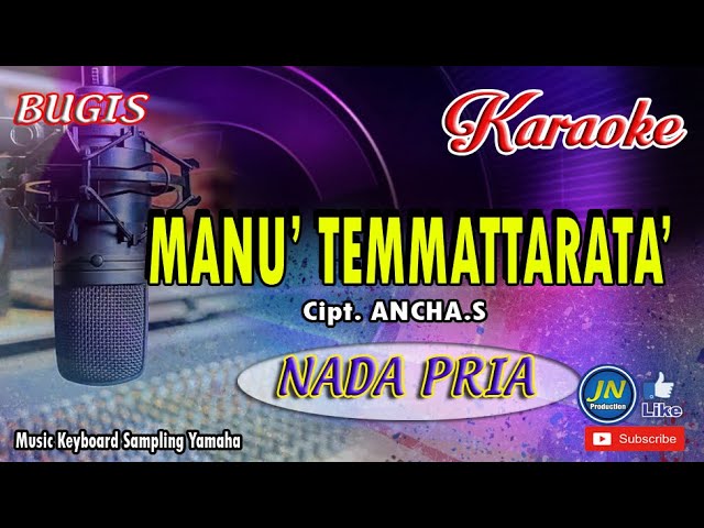 Manu Temmattarata_Bugis Karaoke Keyboard No Vocal_Nada Pria class=