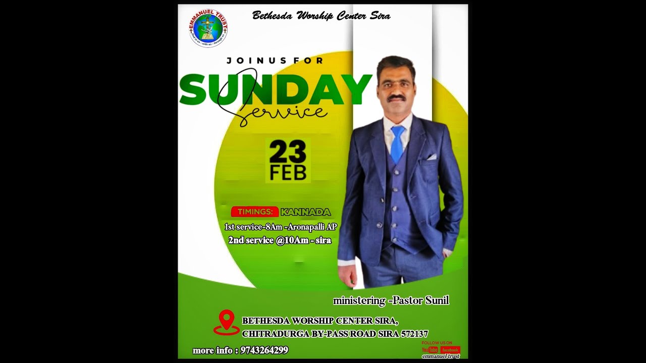 SUNDAY SERVICE WITH PASTOR SUNIL - YouTube