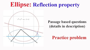 Ellipse reflection property: Passage based questions (details in description)