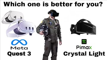 Pimax Crystal Light vs Meta Quest 3: Which is better for flight sims?