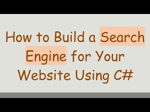 How to Build a Search Engine for Your Website Using C#