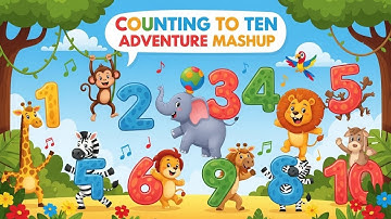 Counting to Ten Adventure Mashup | Fun Numbers & Learning Songs for Kids | Animagic Studio