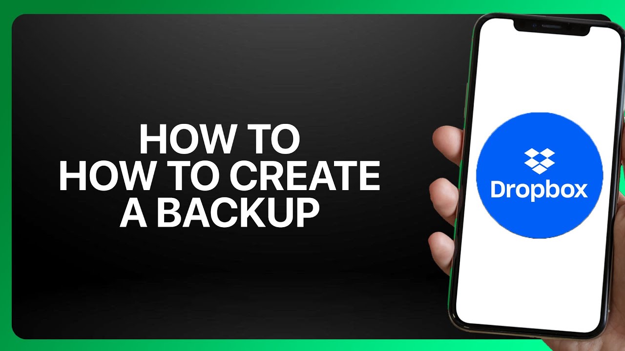 How To Create a Backup on Dropbox ! Tutorial - YouTube