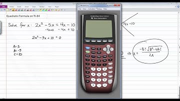 Quadratic Formula on TI-84
