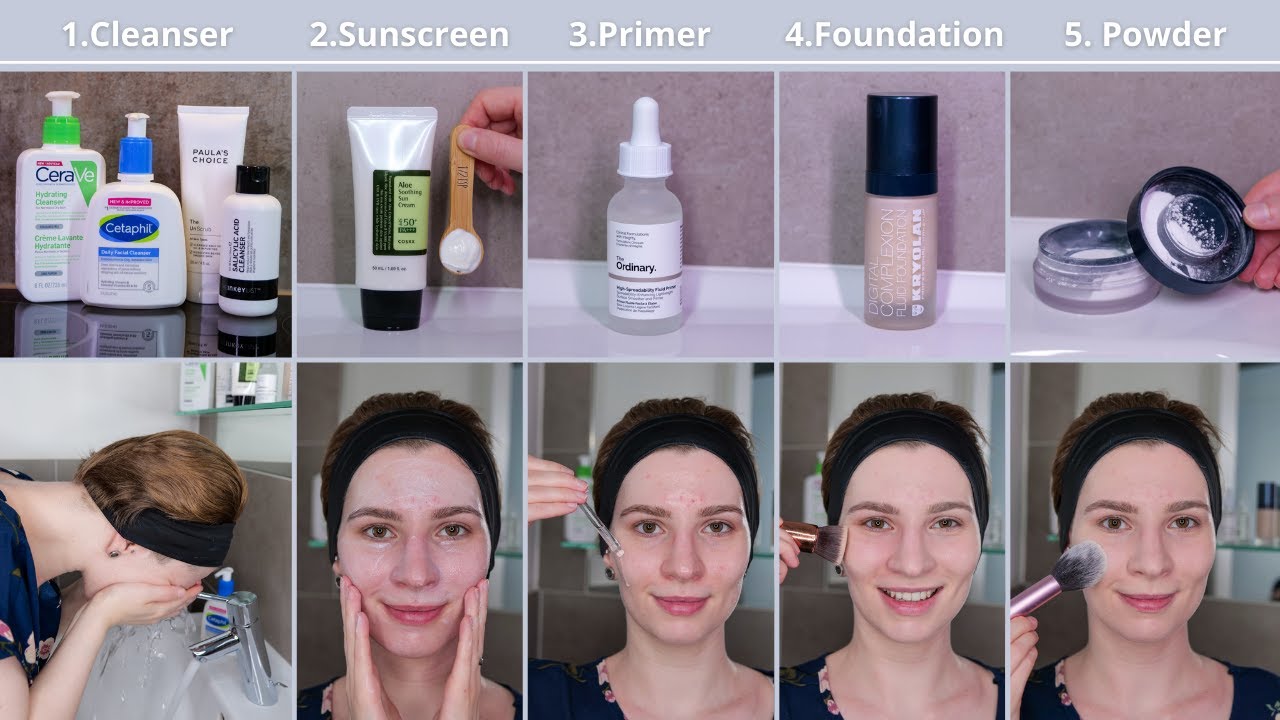 Cleanser Sunscreen Primer Foundation