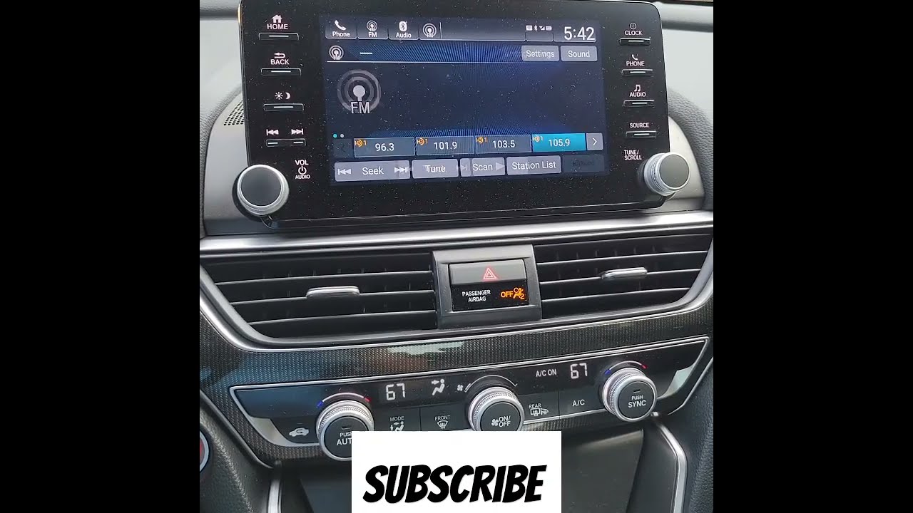 2022 Honda Accord Hybrid Radio Issue
