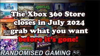 Microsoft are closing down the Xbox 360 Marketplace on July 29, 2024, download now before it's gone!