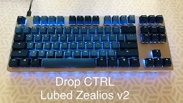 DROP CTRL | Lubed Zealios V2 | Aluminum Plate | Ducky Good in Blue Sound Test