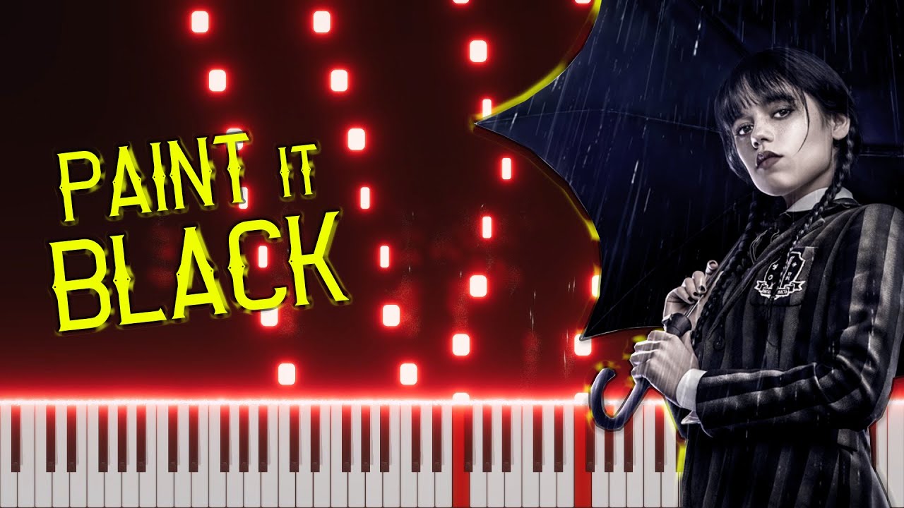 Wednesday Plays The Cello Piano Paint It Black Piano YouTube