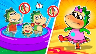 Learn Good Habits with  Hot vs  Cold Challenge in Swimming Pool ⛱ | More Funny Stories for Kids