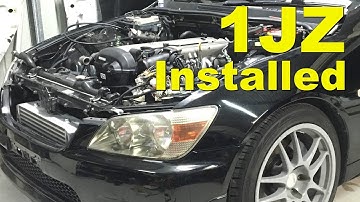 1JZGTE Lexus IS200 Conversion - Engine Installed and bolted in using all OEM mounts