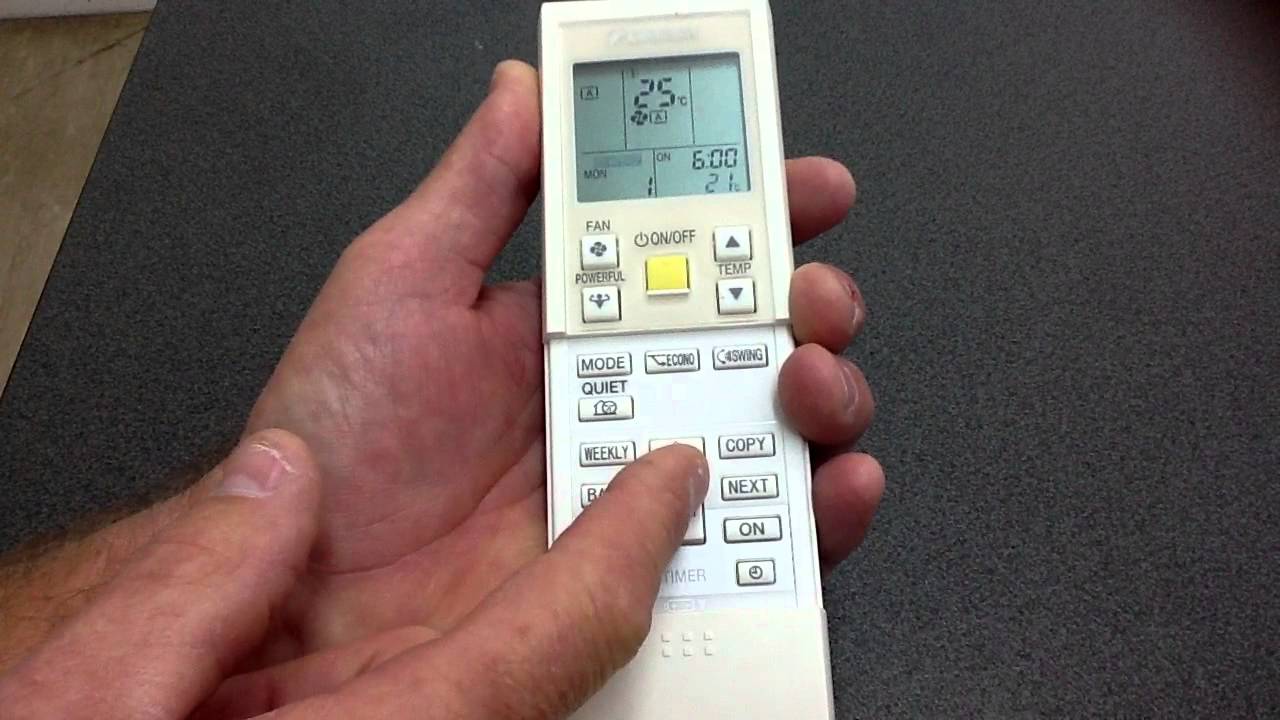 Daikin Remote Control Day Timer - YouTube