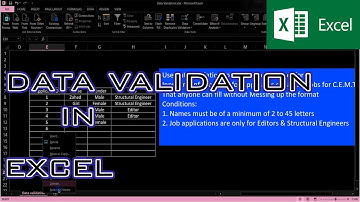 Microsoft Excel Tutorial [31,A]- Data Validation (part-2)