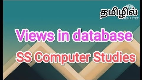 views in database | dbms in tamil #sscomputerstudies , #dbms, #sql, #views